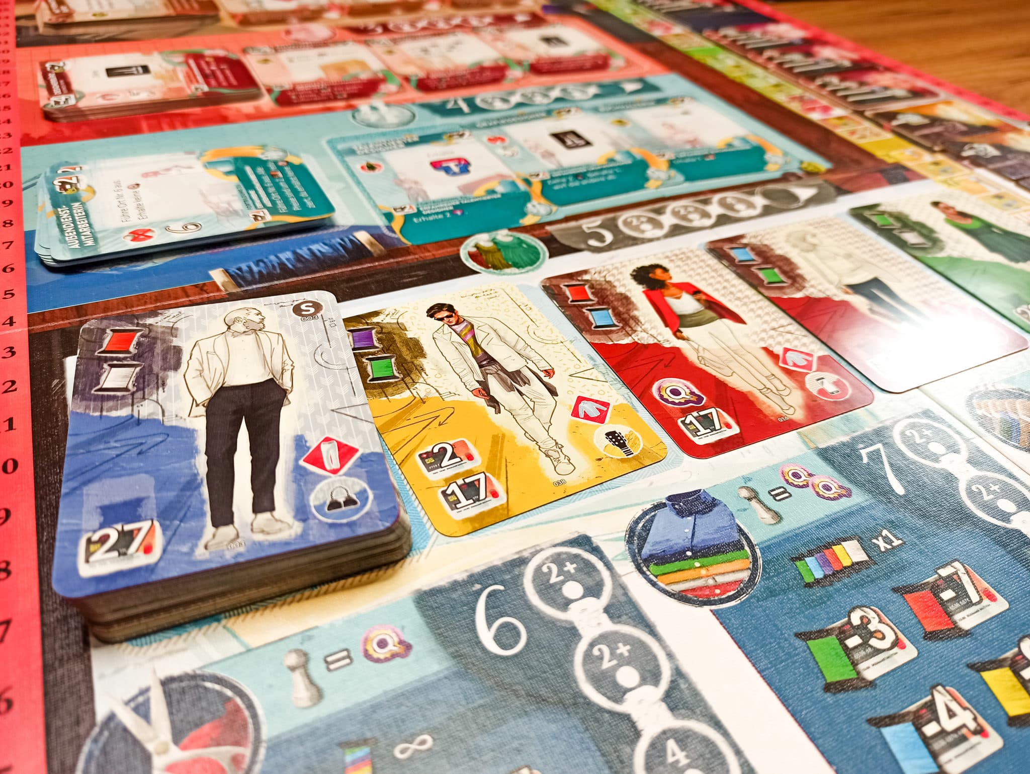 Spielkarten und Spielplan Prêt à Porter